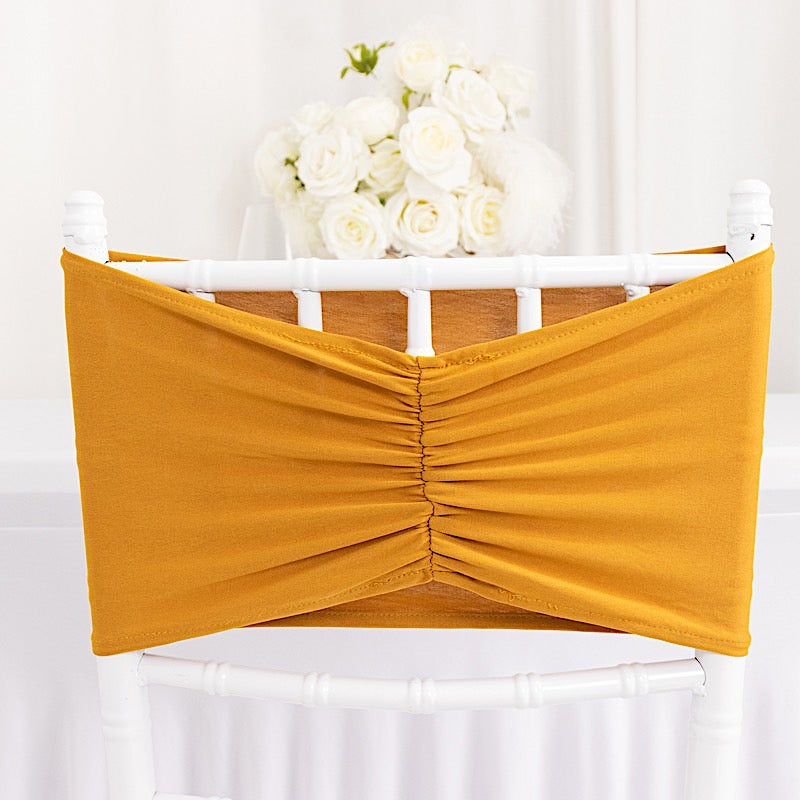 5 pcs Ruffled Spandex Chair Sashes