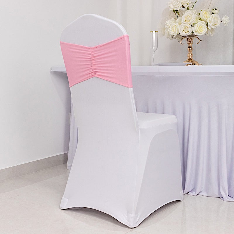 5 pcs Ruffled Spandex Chair Sashes