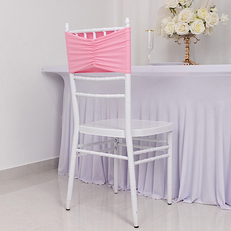 5 pcs Ruffled Spandex Chair Sashes