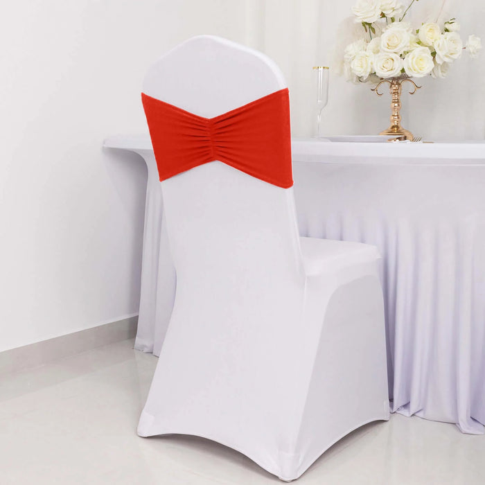 5 pcs Ruffled Spandex Chair Sashes