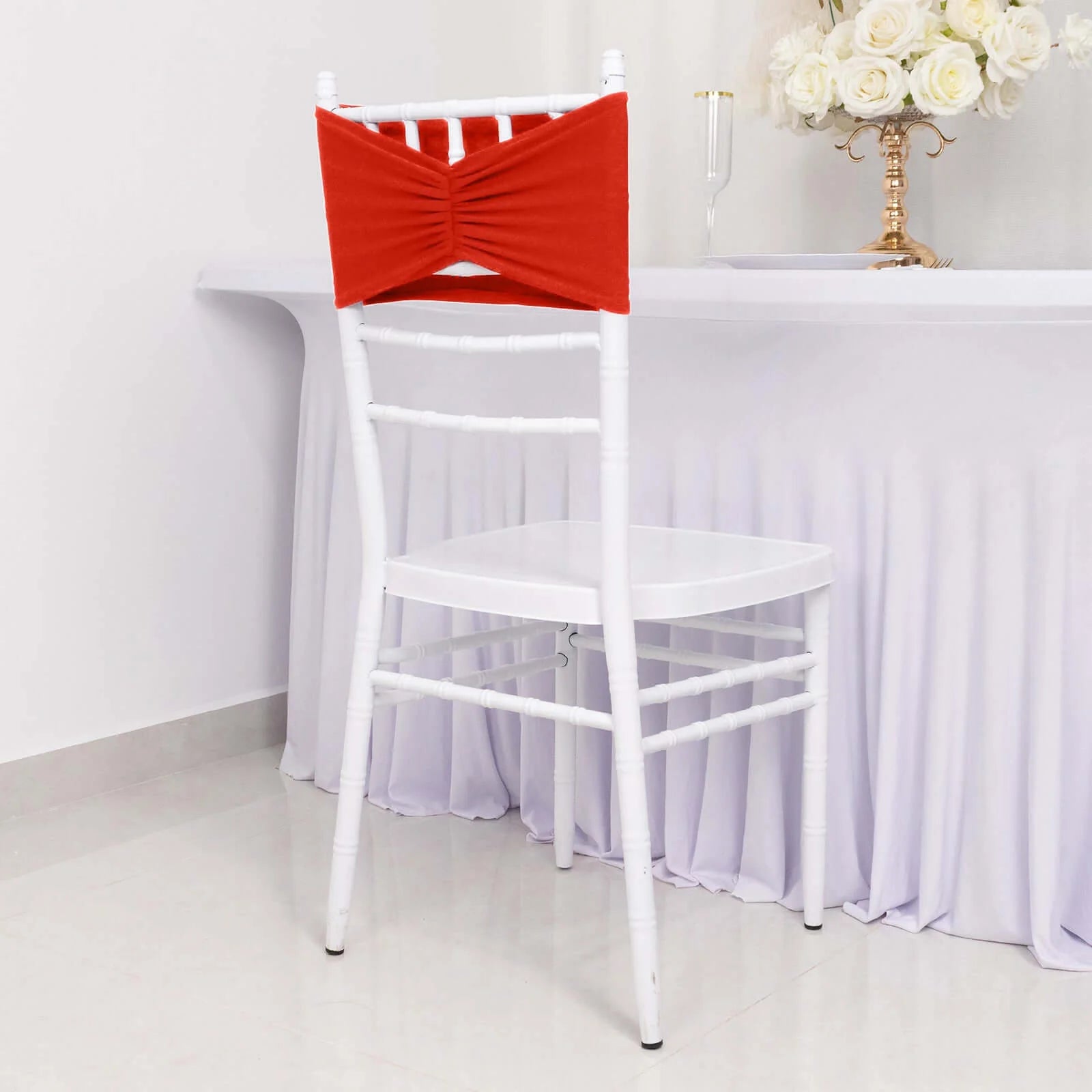 5 pcs Ruffled Spandex Chair Sashes