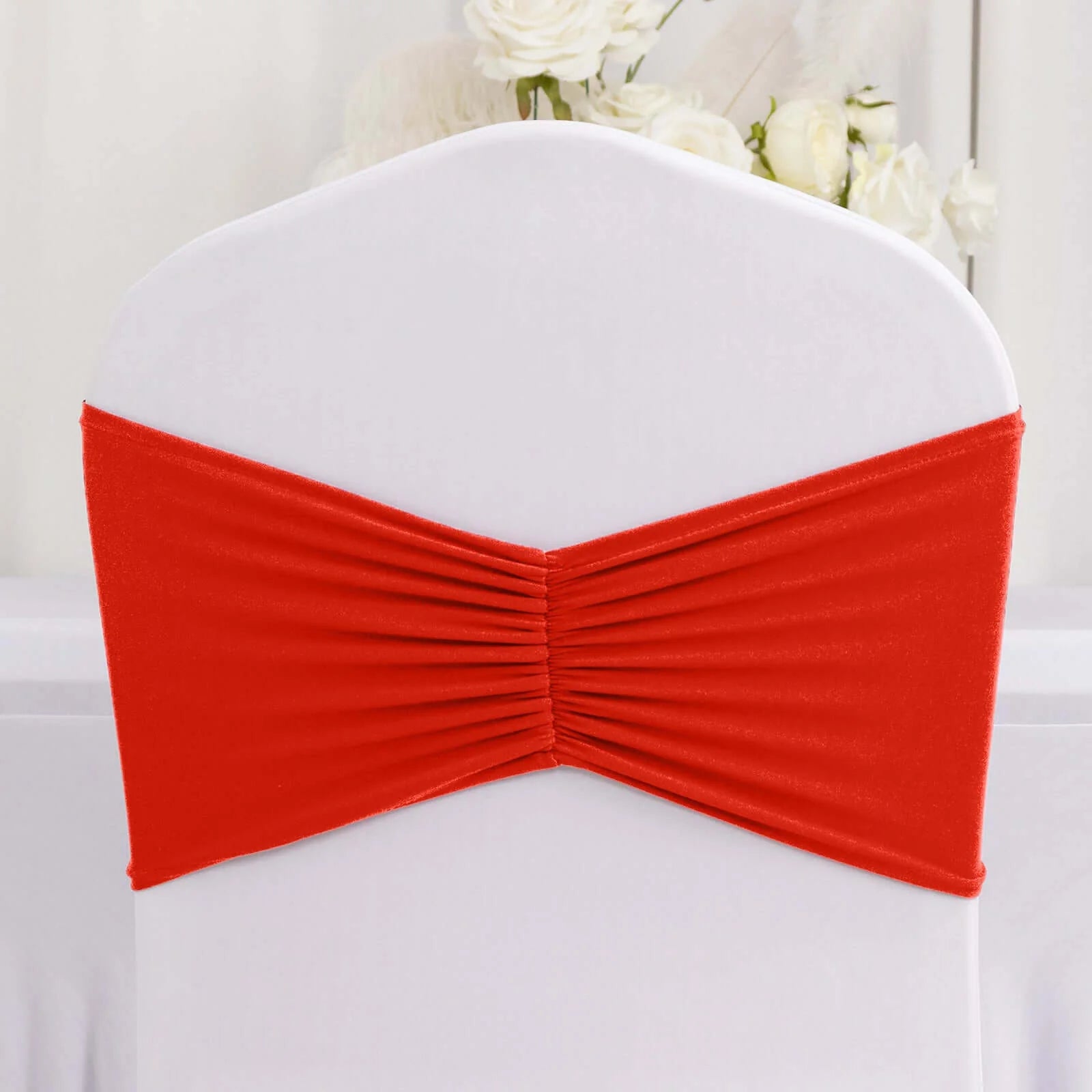 5 pcs Ruffled Spandex Chair Sashes