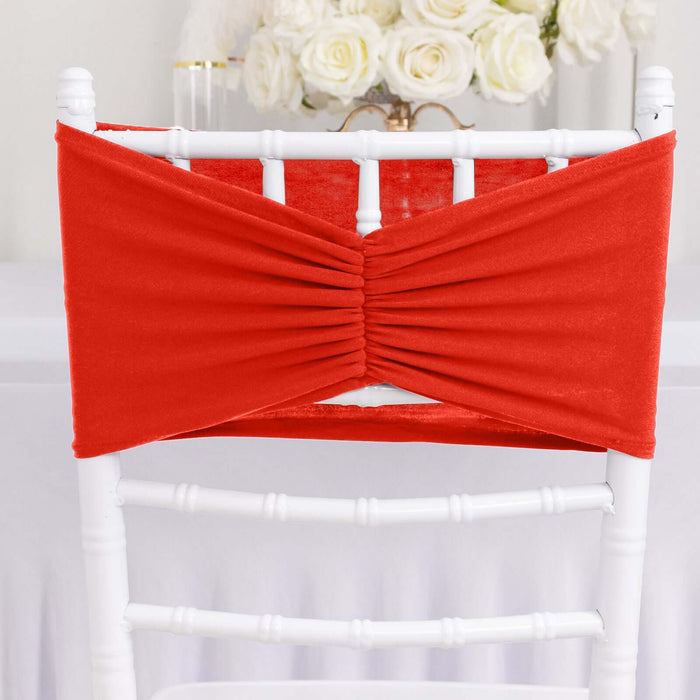 5 pcs Ruffled Spandex Chair Sashes