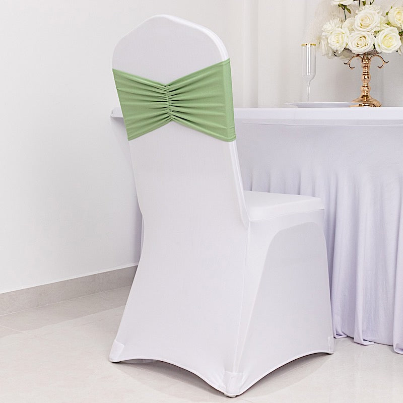 5 pcs Ruffled Spandex Chair Sashes