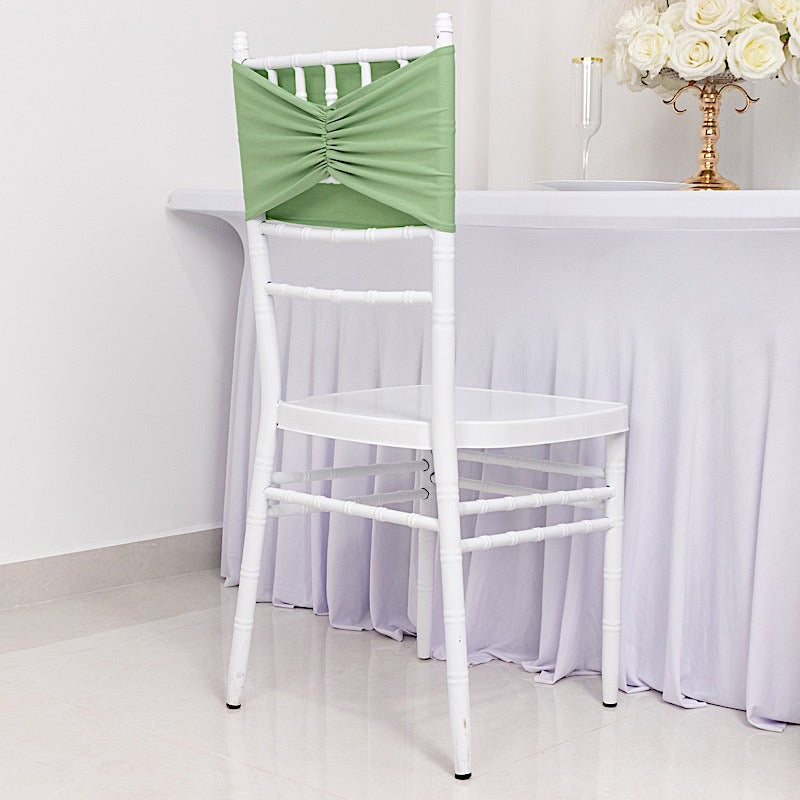 5 pcs Ruffled Spandex Chair Sashes