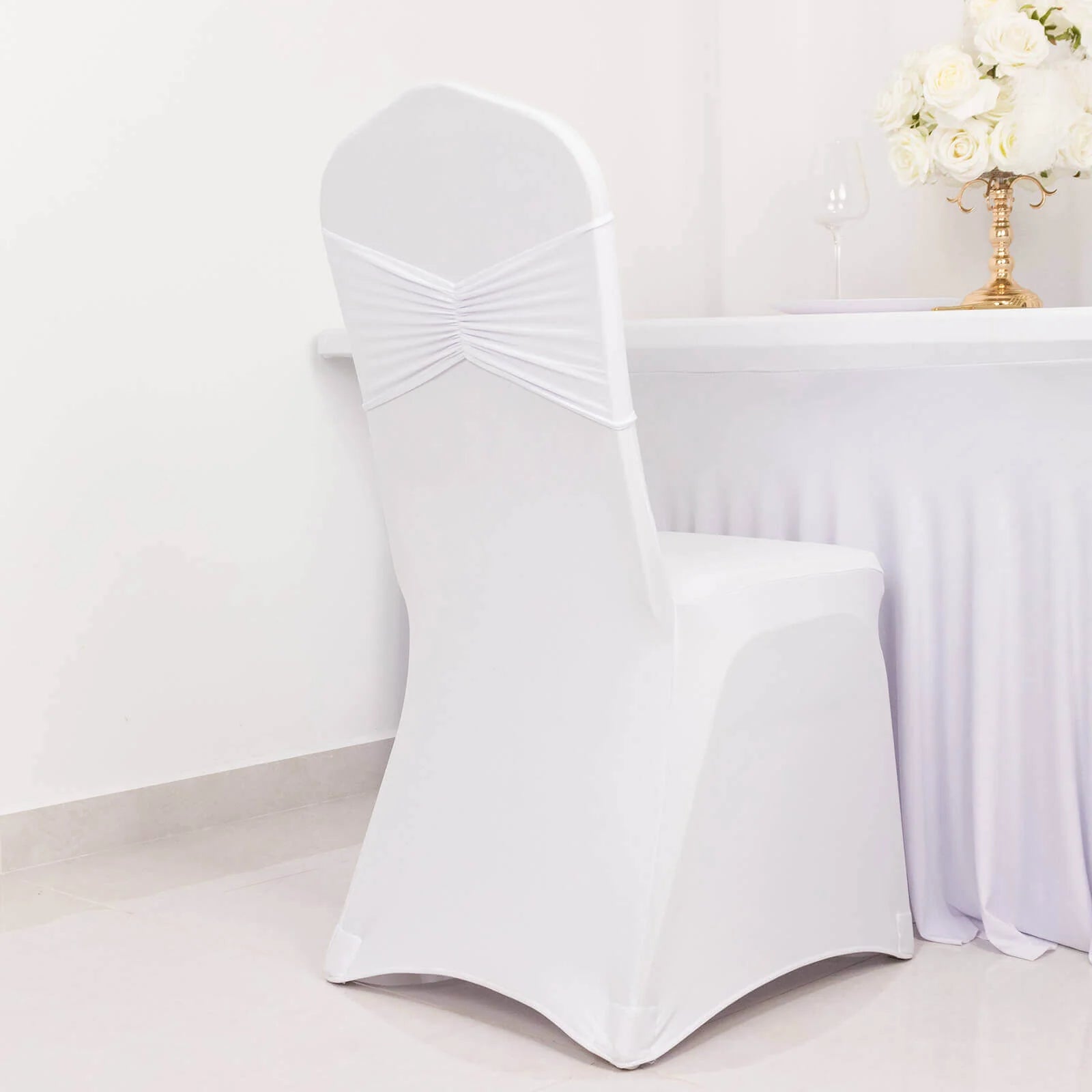 5 pcs Ruffled Spandex Chair Sashes