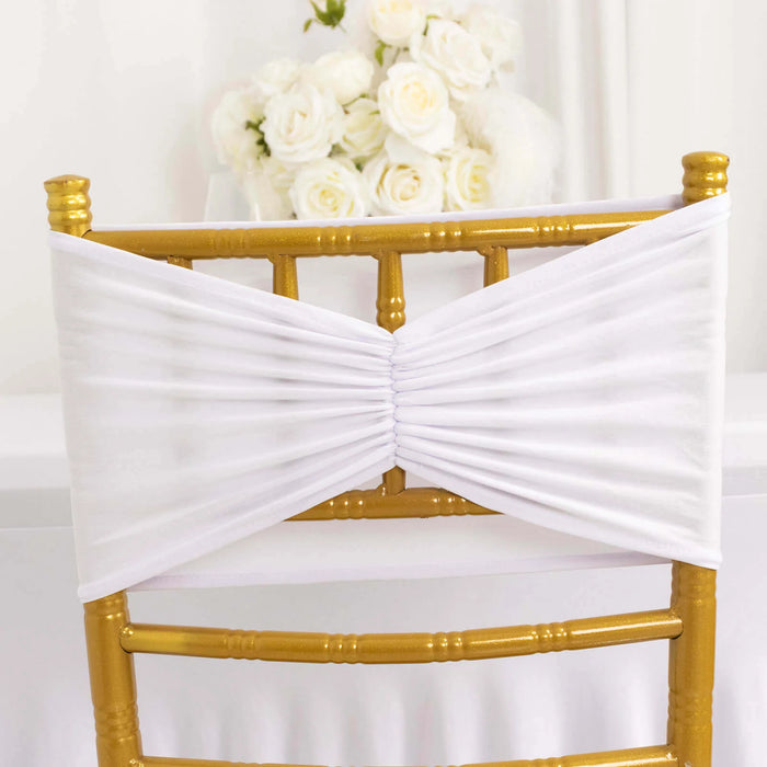 5 pcs Ruffled Spandex Chair Sashes