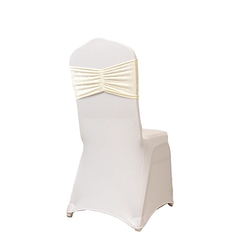 5 Wide Ruffle Crushed Velvet Chair Sashes