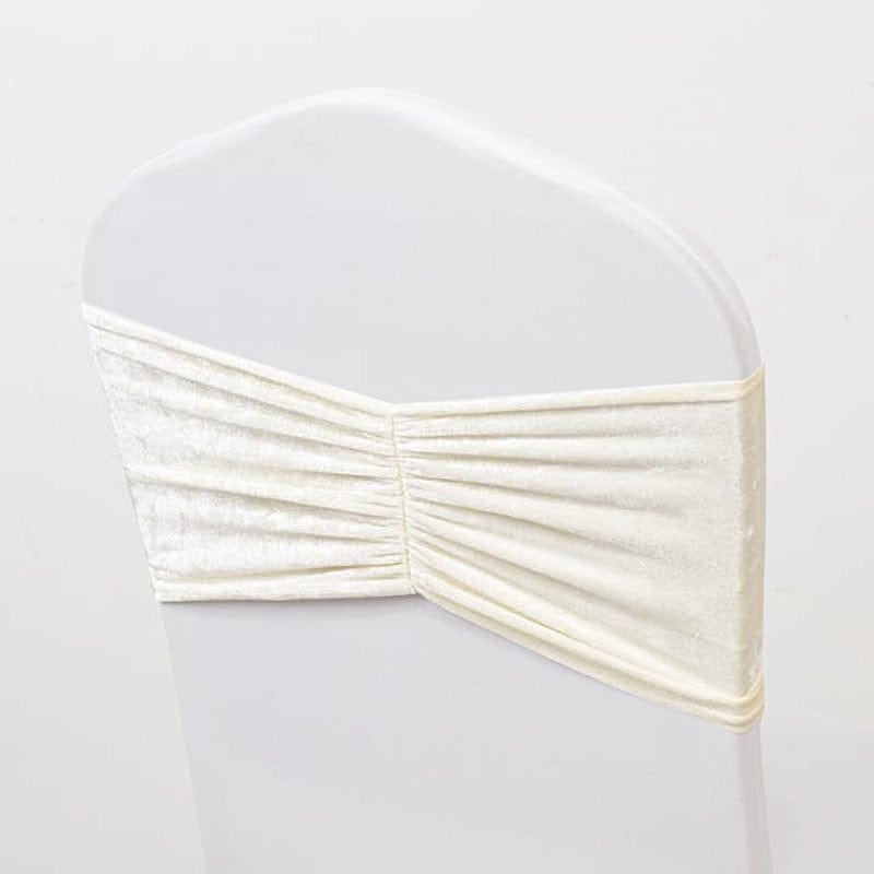 5 Wide Ruffle Crushed Velvet Chair Sashes