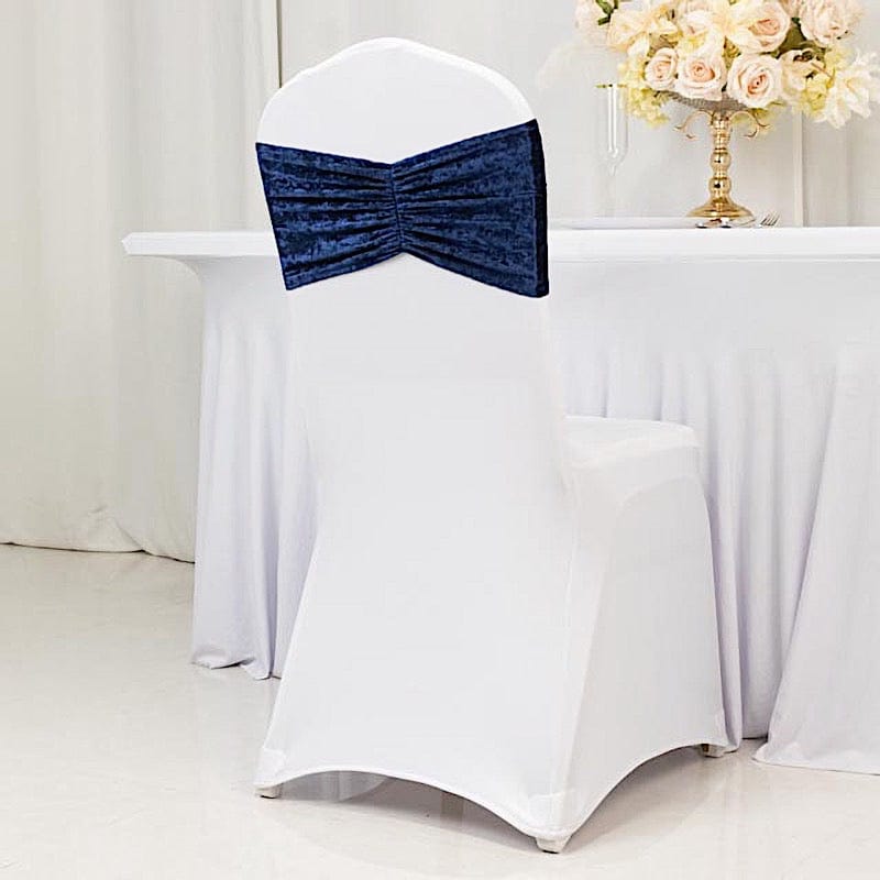 5 Wide Ruffle Crushed Velvet Chair Sashes