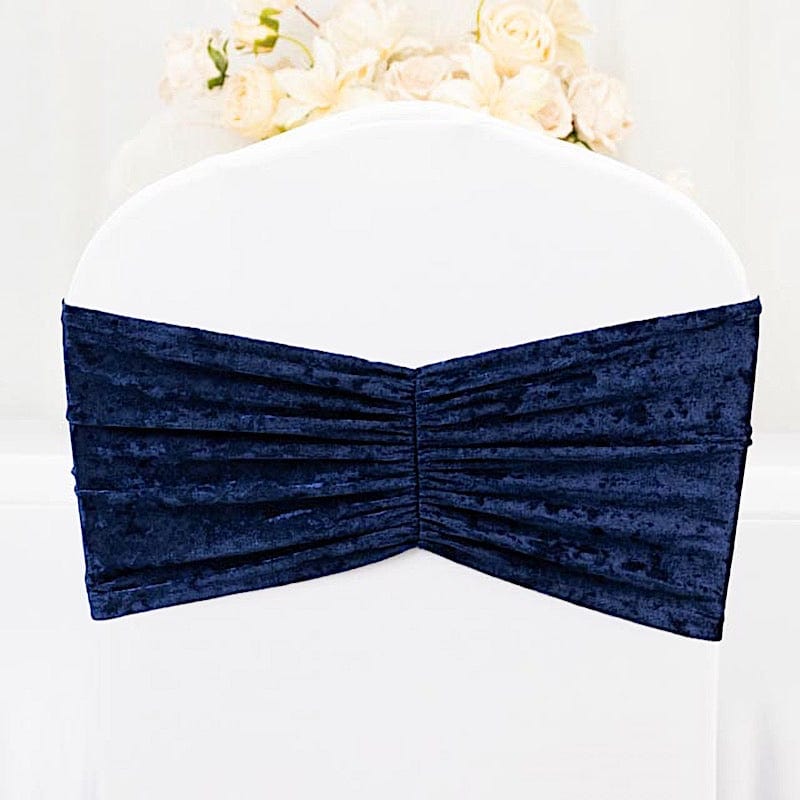 5 Wide Ruffle Crushed Velvet Chair Sashes