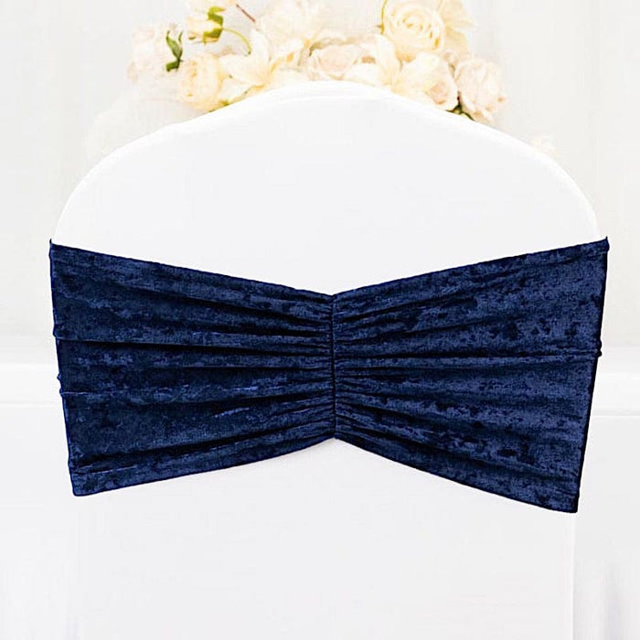5 Wide Ruffle Crushed Velvet Chair Sashes