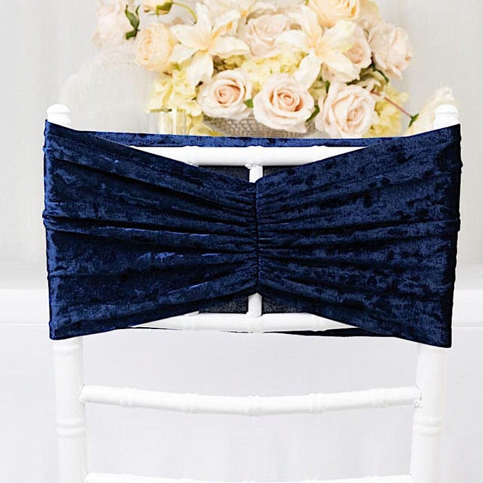 5 Wide Ruffle Crushed Velvet Chair Sashes