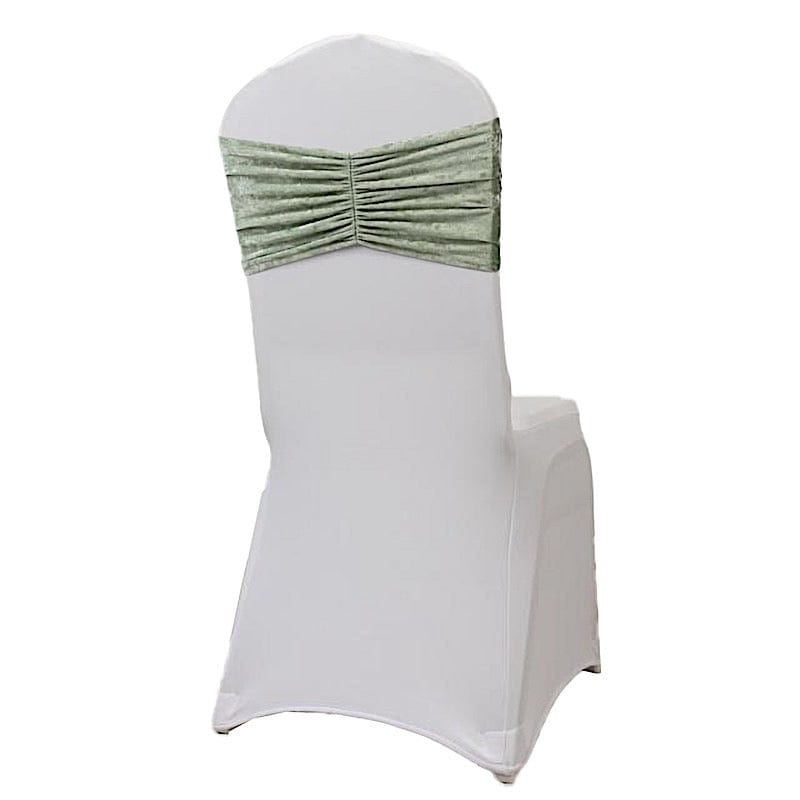 5 Wide Ruffle Crushed Velvet Chair Sashes