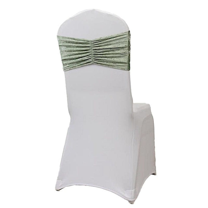 5 Wide Ruffle Crushed Velvet Chair Sashes