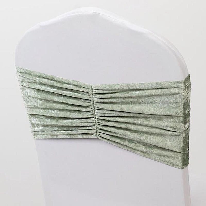 5 Wide Ruffle Crushed Velvet Chair Sashes