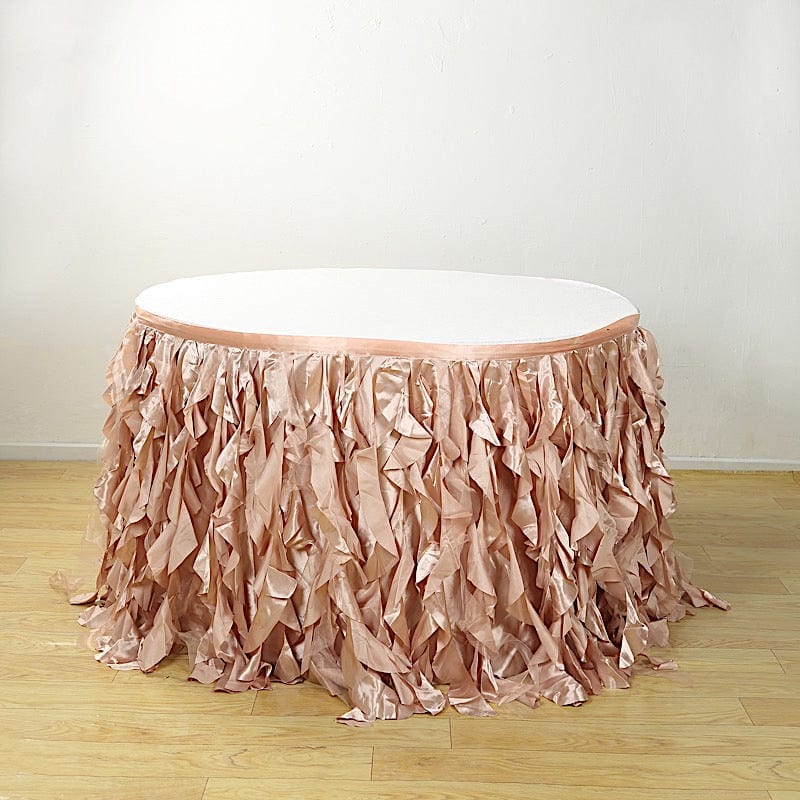 Taffeta Curly Table Skirt