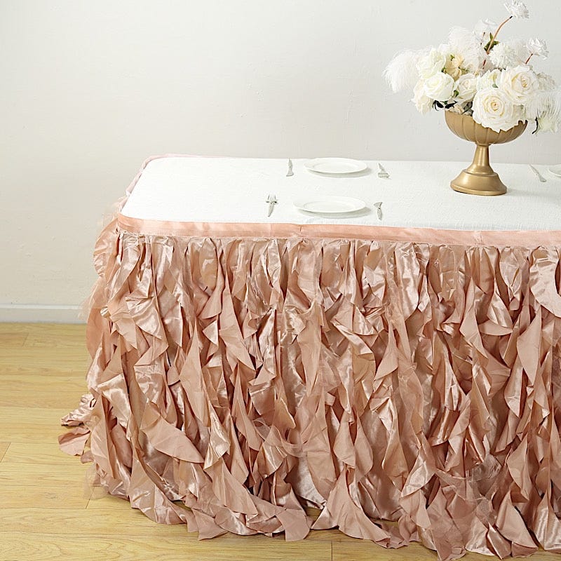Taffeta Curly Table Skirt