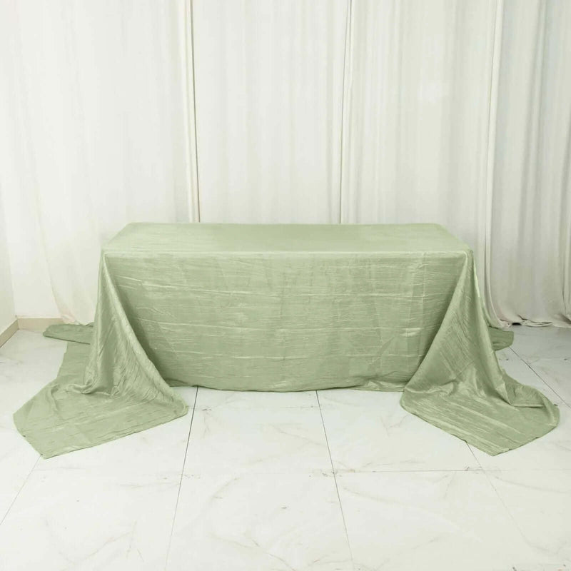 90" x 156" Accordion Metallic Crinkled Taffeta Rectangular Tablecloth