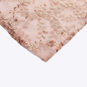 5 Sequin Mesh Cylinder Display Box Stand Covers with Leaf Vine Embroidery