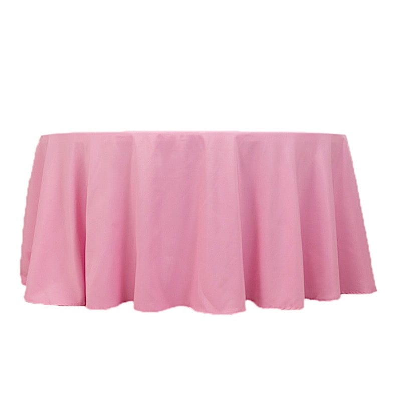 120" Premium Polyester Round Tablecloth Wedding Table Linens