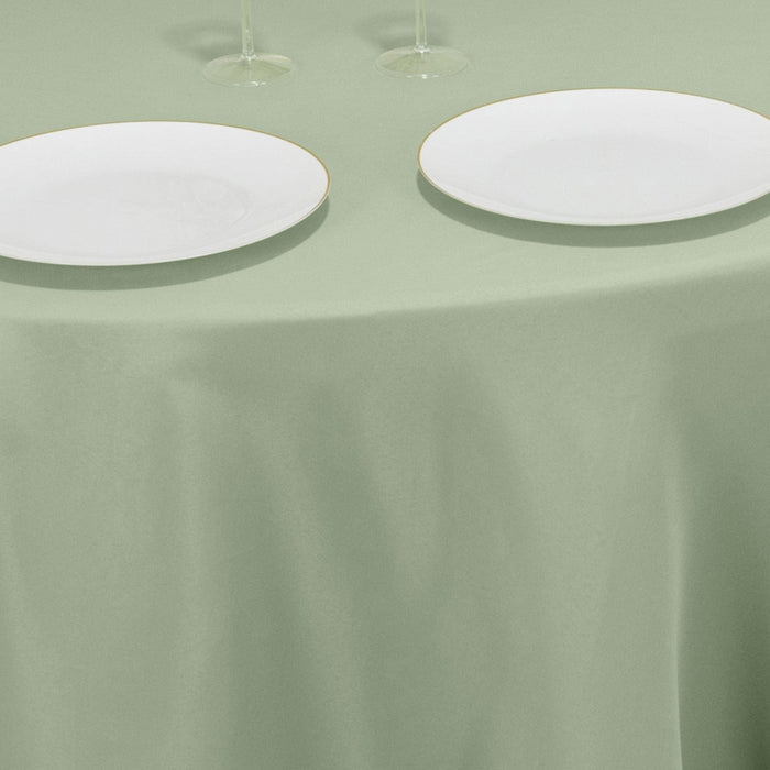 120" Premium Polyester Round Tablecloth Wedding Table Linens