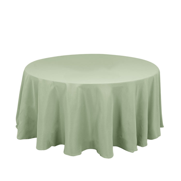 120" Premium Polyester Round Tablecloth Wedding Table Linens