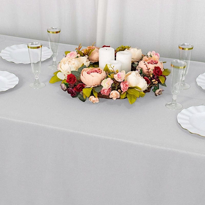 60x102" Premium Polyester Rectangular Tablecloth Wedding Table Linens