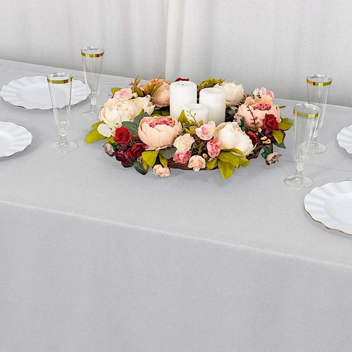 60x102" Premium Polyester Rectangular Tablecloth Wedding Table Linens