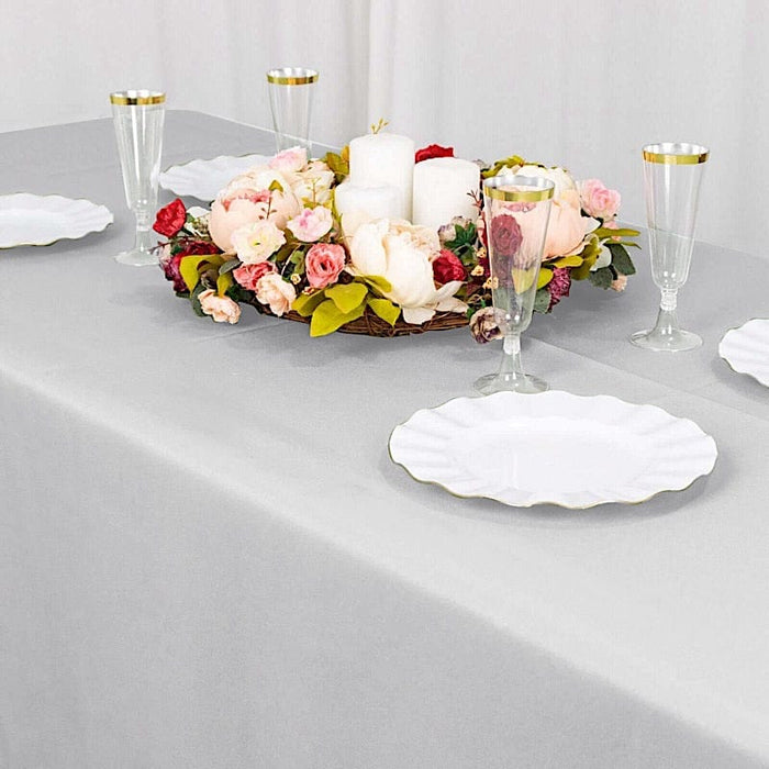 60x102" Premium Polyester Rectangular Tablecloth Wedding Table Linens