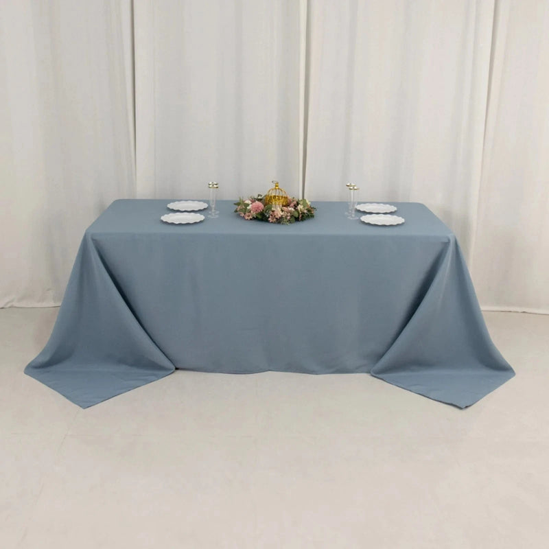 90" x 132" Premium Polyester Rectangular Tablecloth