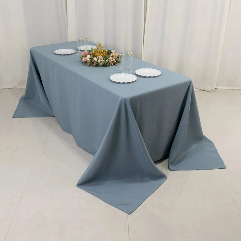 90" x 132" Premium Polyester Rectangular Tablecloth