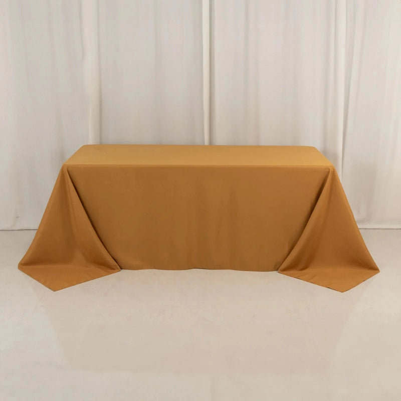 90" x 132" Premium Polyester Rectangular Tablecloth