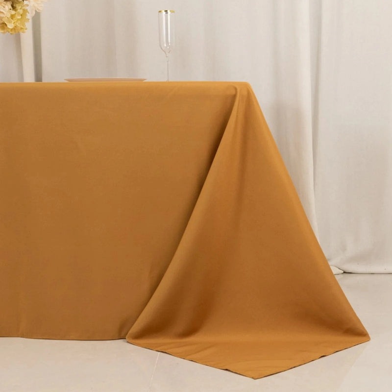 90" x 132" Premium Polyester Rectangular Tablecloth
