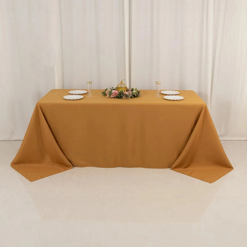 90" x 132" Premium Polyester Rectangular Tablecloth