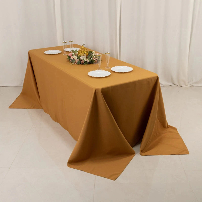 90" x 132" Premium Polyester Rectangular Tablecloth