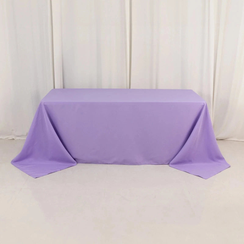90" x 132" Premium Polyester Rectangular Tablecloth