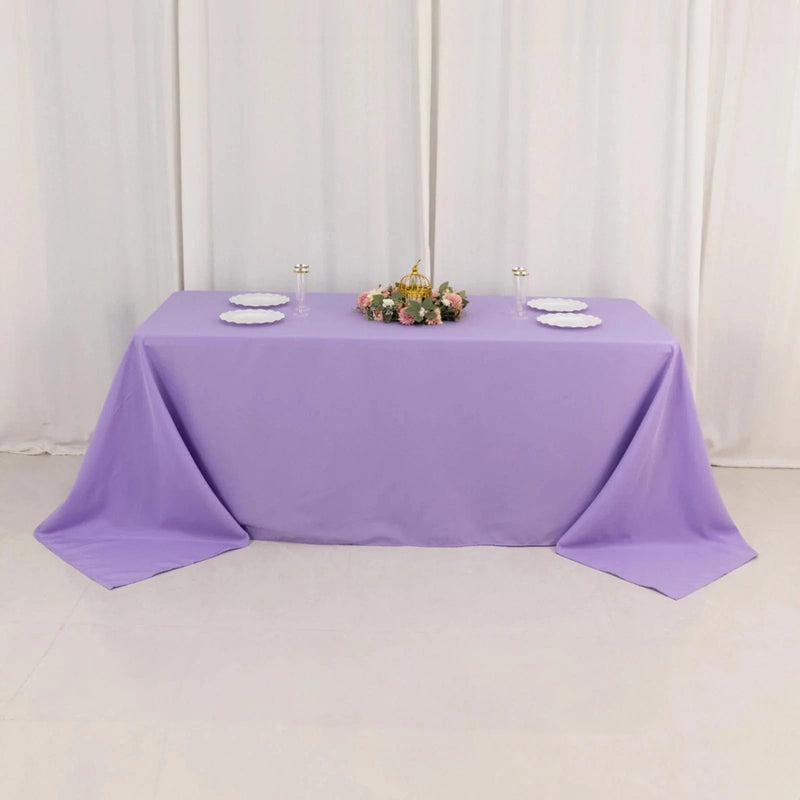 90" x 132" Premium Polyester Rectangular Tablecloth