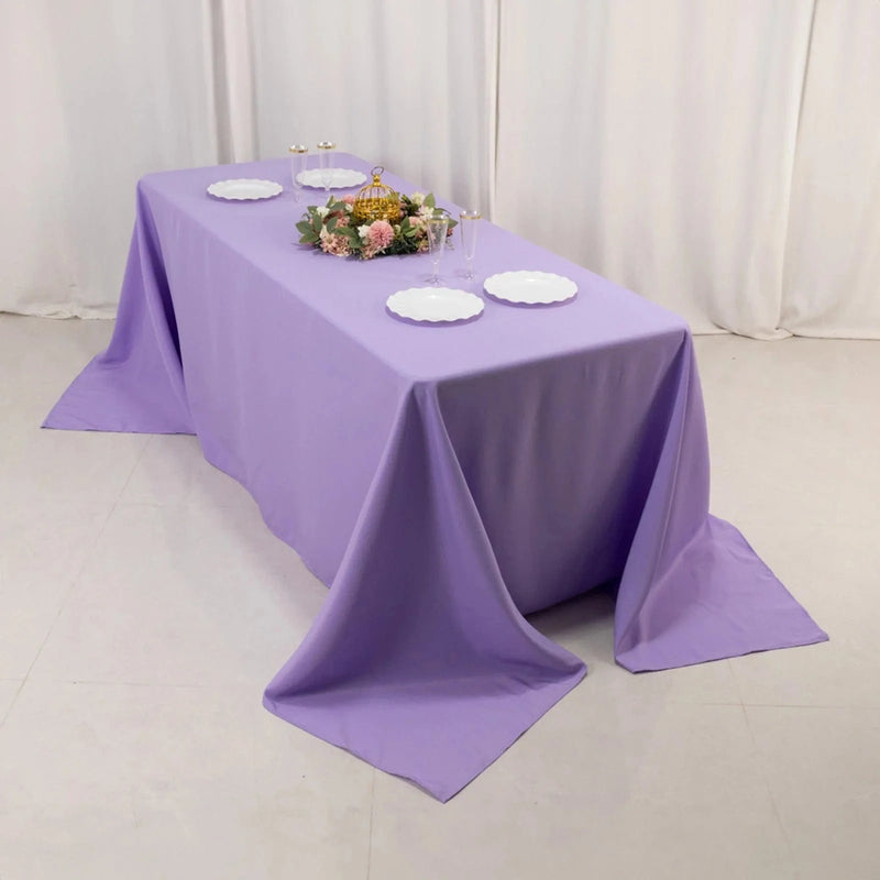 90" x 132" Premium Polyester Rectangular Tablecloth
