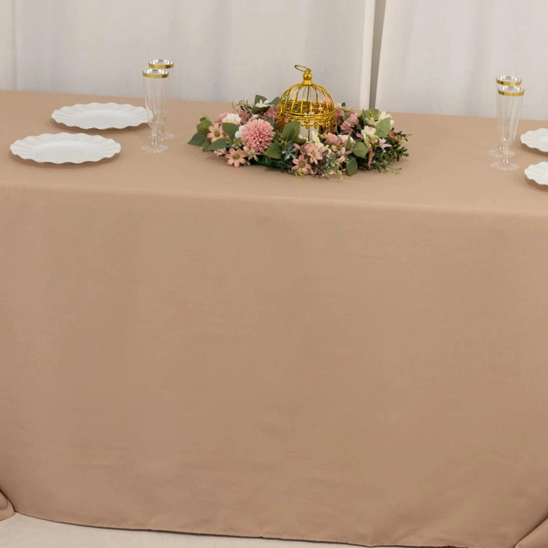 90" x 132" Premium Polyester Rectangular Tablecloth