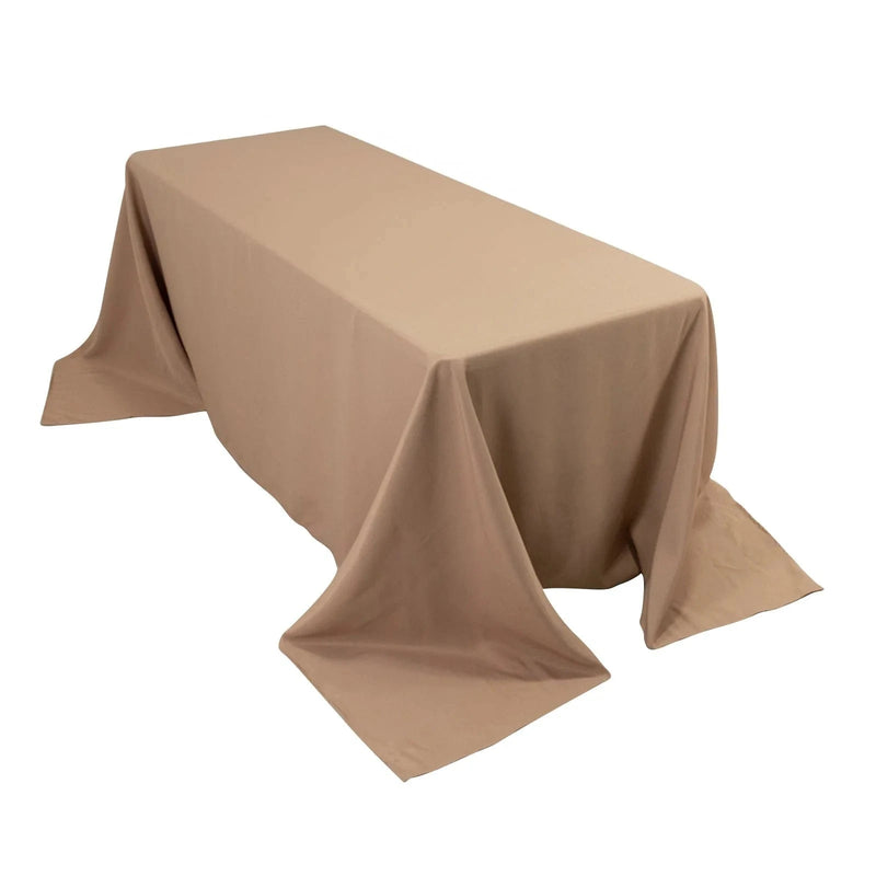 90" x 132" Premium Polyester Rectangular Tablecloth