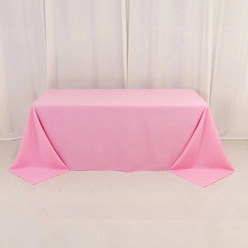 90" x 132" Premium Polyester Rectangular Tablecloth