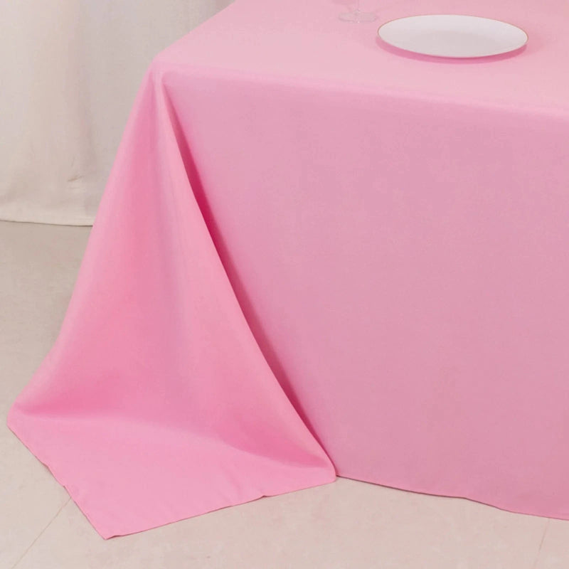 90" x 132" Premium Polyester Rectangular Tablecloth
