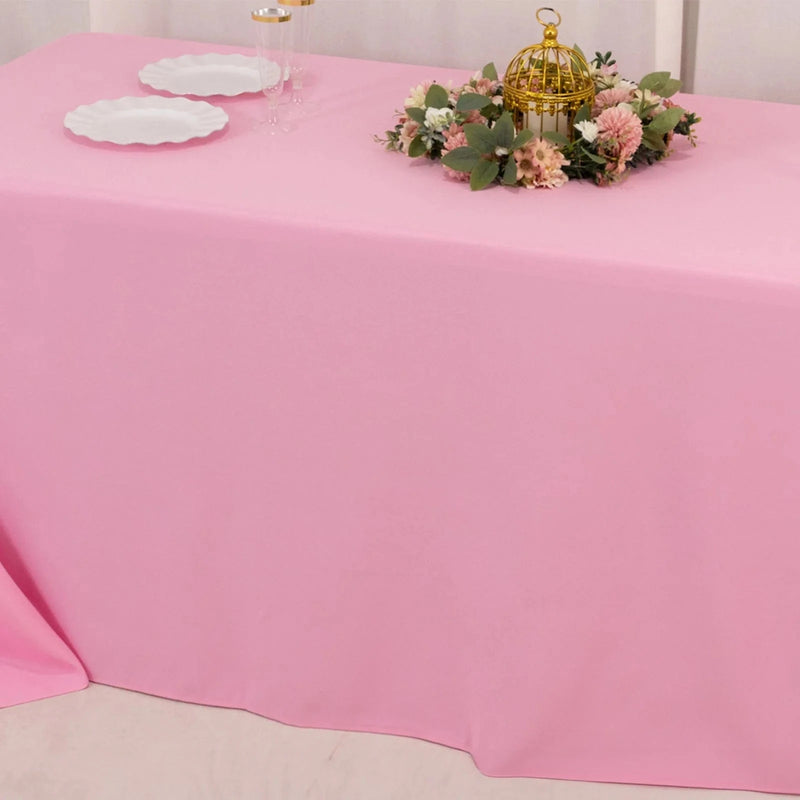 90" x 132" Premium Polyester Rectangular Tablecloth