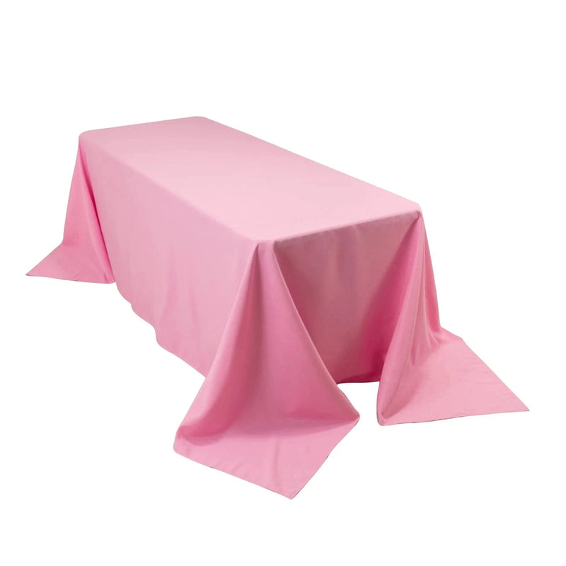 90" x 132" Premium Polyester Rectangular Tablecloth