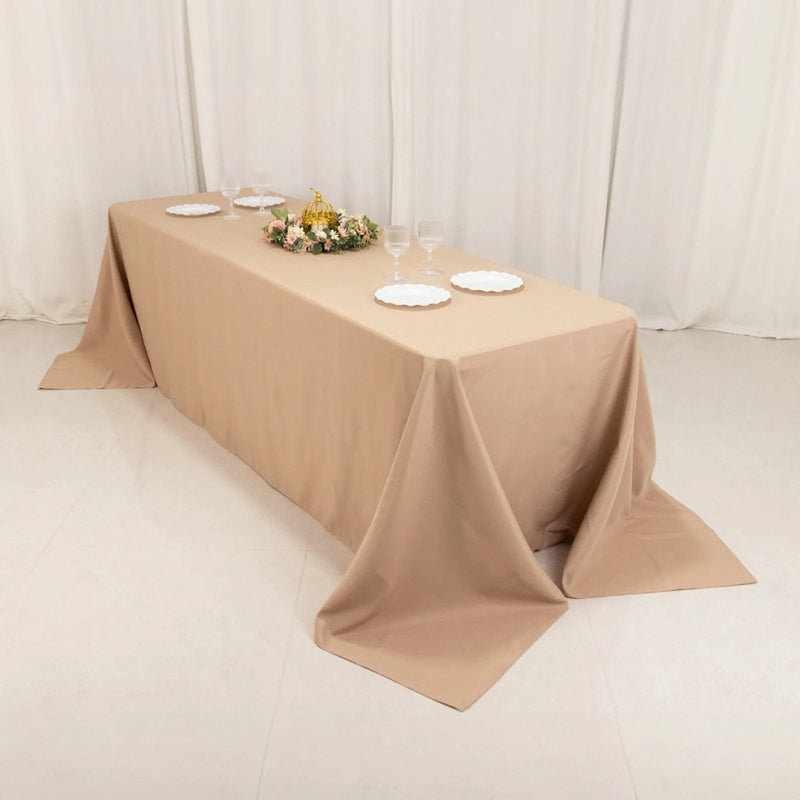 90" x 156" Premium Polyester Rectangular Tablecloth