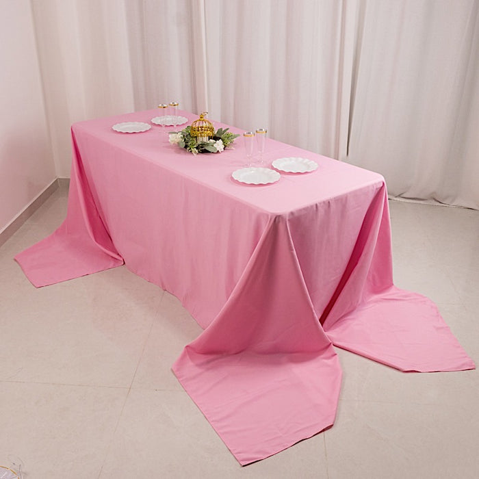 90" x 156" Premium Polyester Rectangular Tablecloth