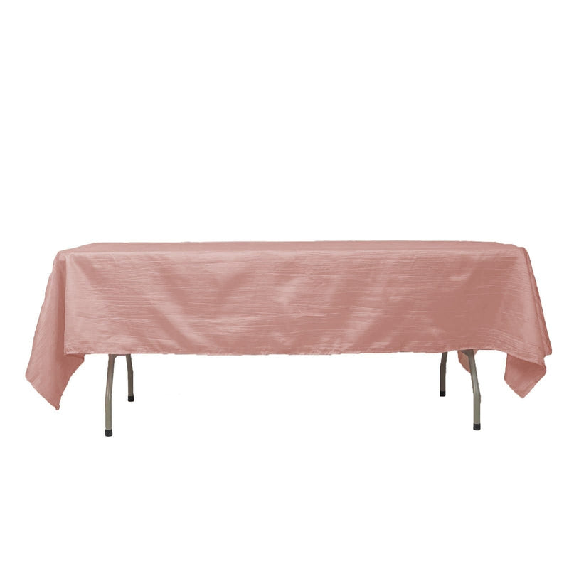 60" x 102" Accordion Metallic Crinkled Taffeta Rectangular Tablecloth