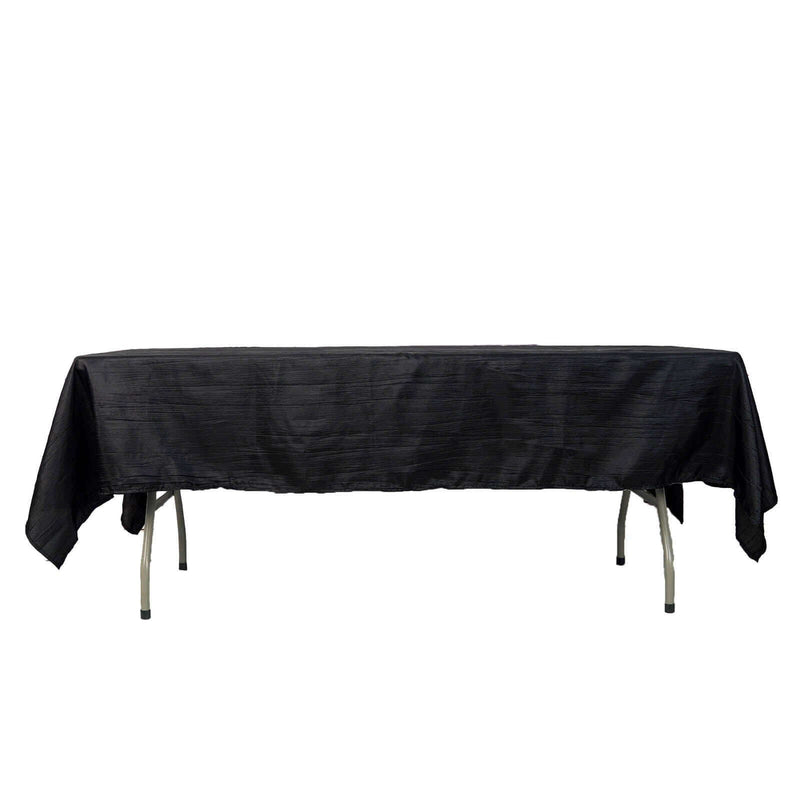 60" x 102" Accordion Metallic Crinkled Taffeta Rectangular Tablecloth