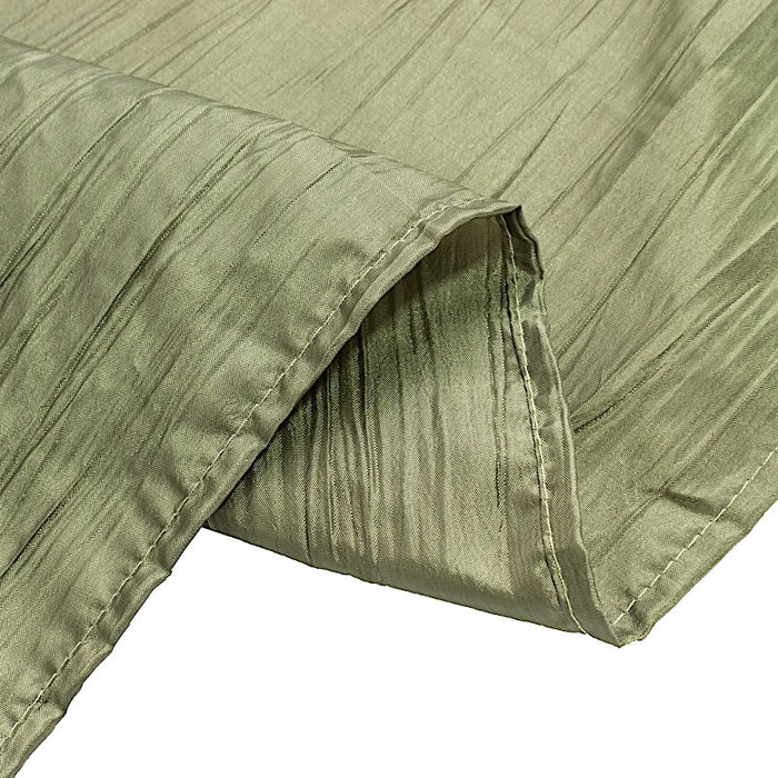 60" x 102" Accordion Metallic Crinkled Taffeta Rectangular Tablecloth